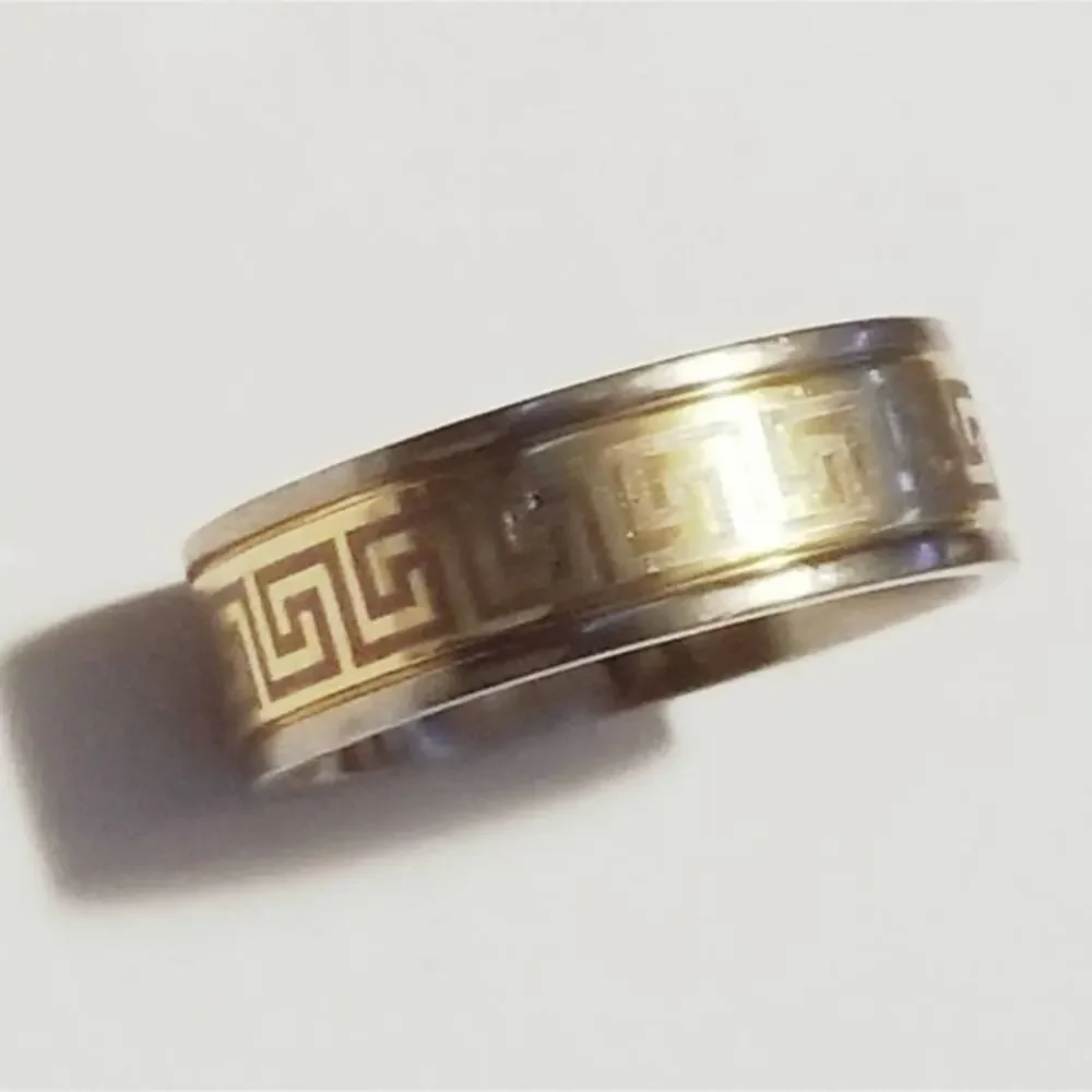 New tituiam two tone mens ring size 8‎
